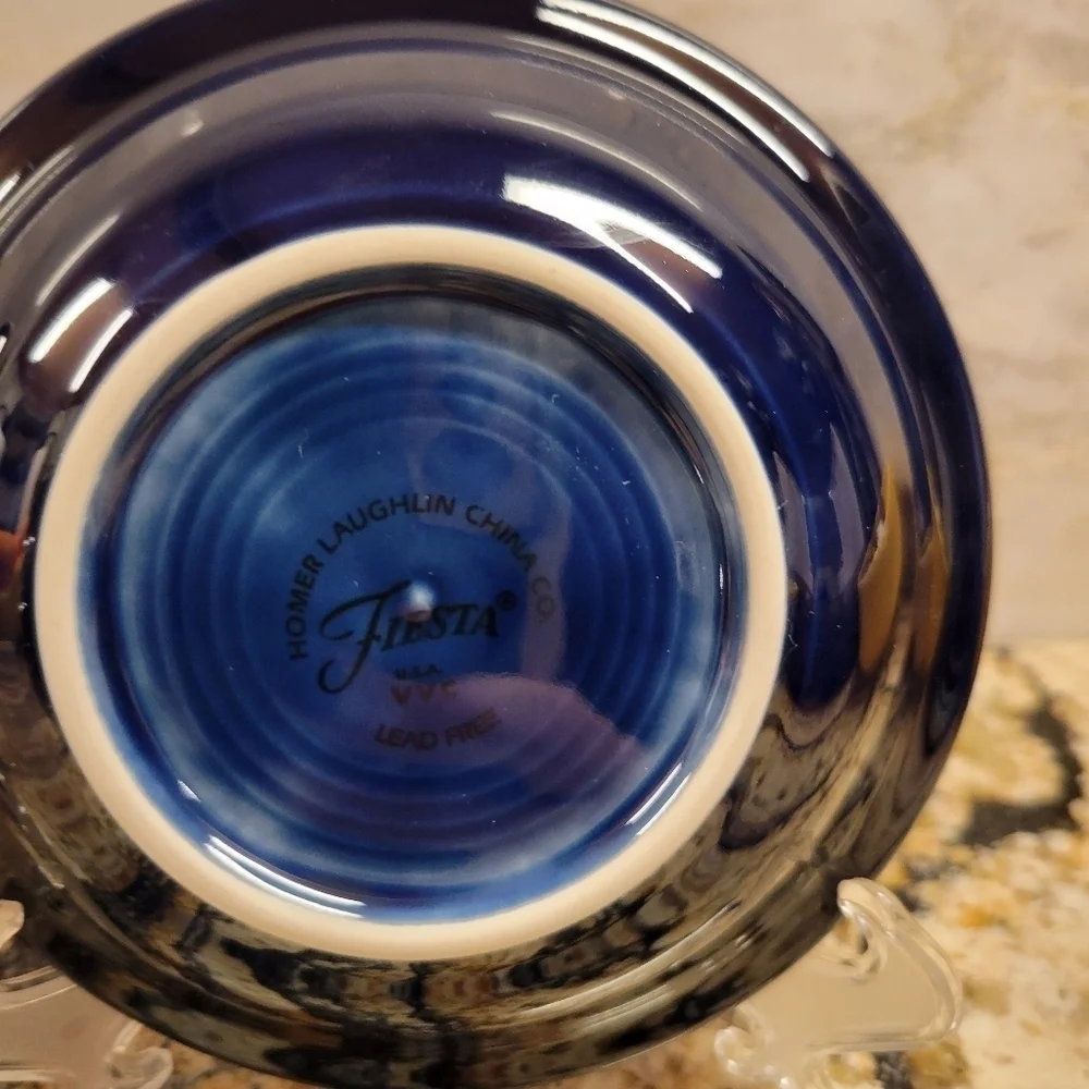 2 Fiestaware Cobalt Fruit Bowls